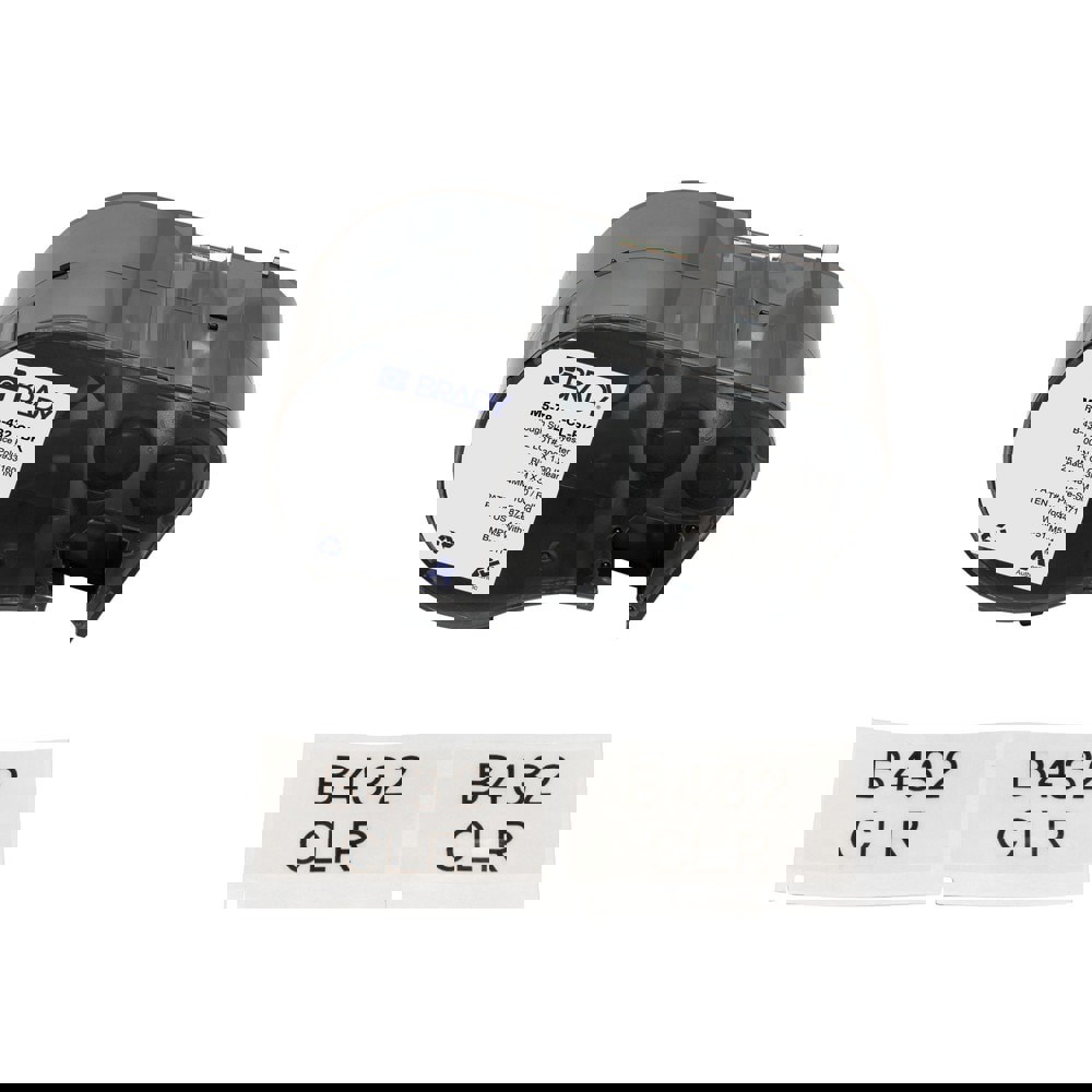 Labels, Ribbons & Tapes; Application: Label Printer Cartridge ; Type: Label Printer Cartridge ; Color Family: Clear ; Color: Black on Clear ; Number Of Labels Per Roll: 100 ; For Use With: BMP51; BMP53; M511